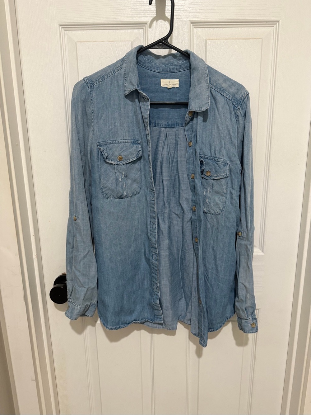 Vici Light Blue Denim Button-Down Shirt